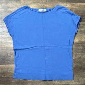 LOFT Women's Blue Sleeveless Sweater Top